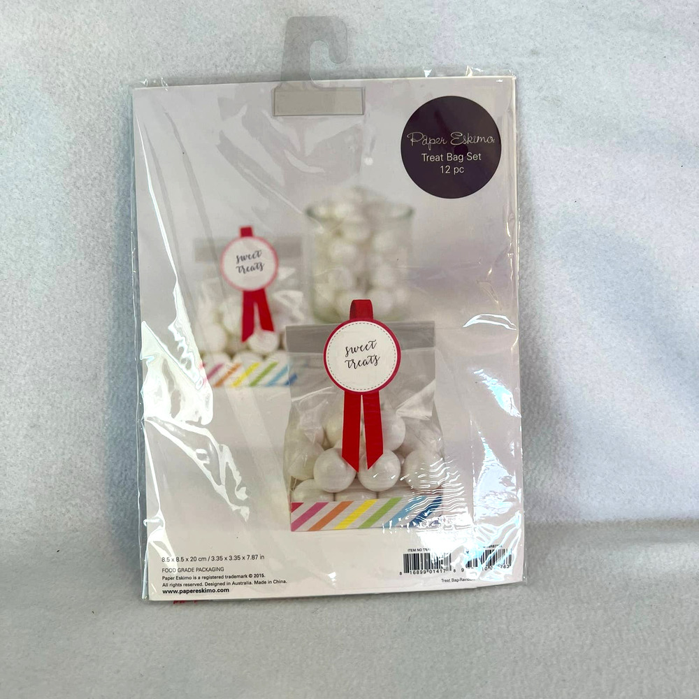 PAPER ESKIMO TREAT BAG SET 12 PC NEW MULTICOLOR